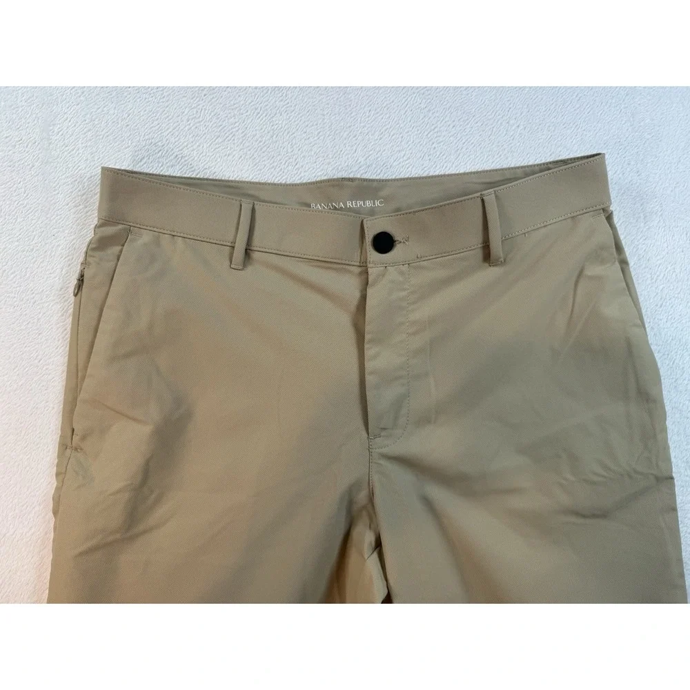 BANANA REPUBLIC Pant Men 32x32 Tapered Performance Stretch Chino Mid Rise‎ Beige